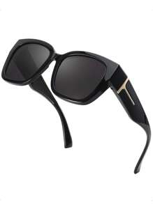 CHICVUE 女士可戴在普通太阳镜上的太阳镜，设计师款超大偏光太阳镜，适合驾驶，具备UV400防护，波西米亚风太阳镜，沙滩太阳镜，女士沙滩配饰，太阳镜，太阳镜，遮光镜，圣诞节冬季圣诞礼物