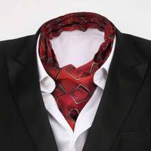 Bufanda larga reversible retro para hombre, bufanda casuales de caballero, bufanda formal de negocios para primavera, otoño e invierno, accesorios de camisa de traje de fiesta casual estilo ascot, excelente regalo boho