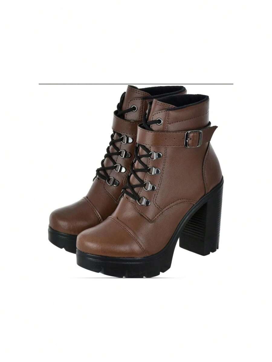 Women Ankle Boots & Booties - Rust Brown - View 1