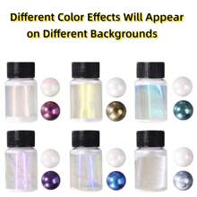 Resin Dye Polarized Mica Powder, 6 Colors 30ml/Bottle Interference Mica Powder For Epoxy Resin, Spirit Pearl Pigment Powder For Resin,Candle Making,Paint, Slime, Jewelry DIY,Art - Powder