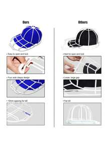 Mũ Bộ làm sạch , 3 Mũ bóng chày , Mũ lưỡi trai Làm sạch Giá đỡ , Người bảo vệ , Mũ Làm sạch Giá đỡ - Nhiều màu - Xem 4