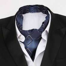 Bufanda larga reversible retro para hombre, bufanda casuales de caballero, bufanda formal de negocios para primavera, otoño e invierno, accesorios de camisa de traje de fiesta casual estilo ascot, excelente regalo boho