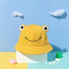 1pc Cute Frog Bucket Hat Comical Hat, Suitable For Adults And Children, Fashionable And Versatile - A - View 3