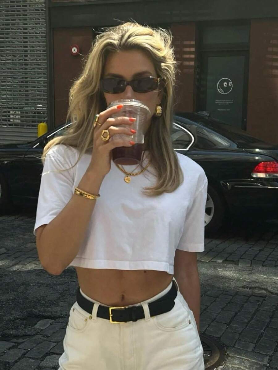 Women T-Shirts - 白色 - 查看 1