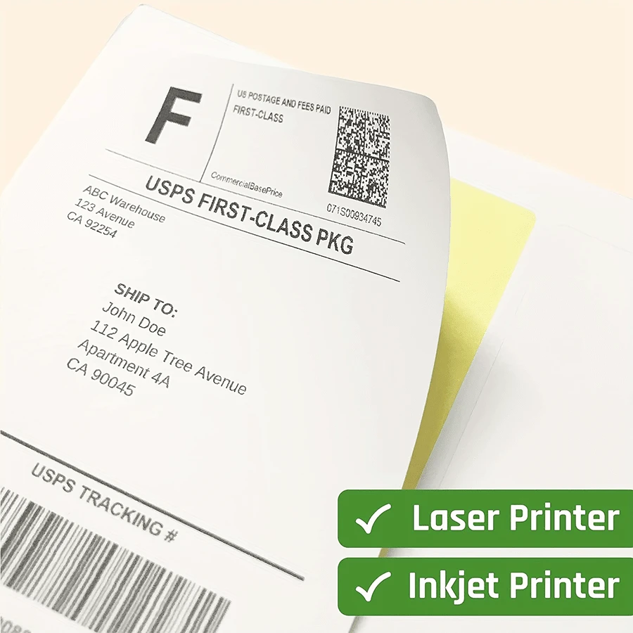 50sheets Self-Adhesive Sticker Paper, A4 Size Label Printing Paper, Vinyl Sticker Paper Back To School - White - View 4