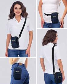 WATERFLY Small Shoulder Crossbody Bag: Travel Handbag Mobile Phone Bag Mini Belt Bag Hiking Fanny Waist Pack EDC Pouch For Men Women