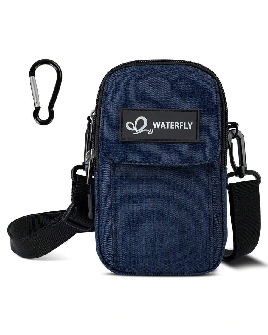 WATERFLY Small Shoulder Crossbody Bag: Travel Handbag Mobile Phone Bag Mini Belt Bag Hiking Fanny Waist Pack EDC Pouch For Men Women