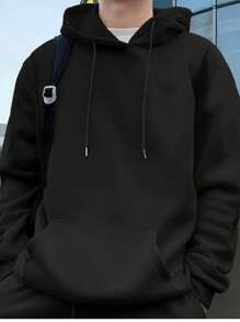 Men Hoodies - 黑色 - 查看 1