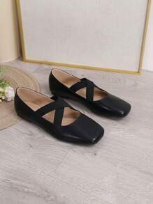 Mocasines planos para mujer de tacón suave, zapatos de trabajo de talla grande con punta redonda, estilo vintage de baja altura tipo penny loafer para el trabajo