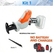 Không dây Reciprocating Nhìn thấy Tương thích với 18V Pin Có thể mang đi Điện lực Nhìn thấy Tay Nhìn thấy Nhìn thấy Đối với Gỗ kim loại Đông cứng Thịt - trái cam - Xem 3