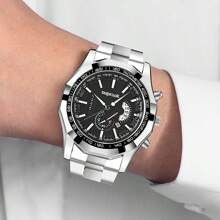 Reloj Mecánico Automático Original De Jinhua Para Hombres, Estilo De Negocios Con Luz Nocturna Y Función De Calendario