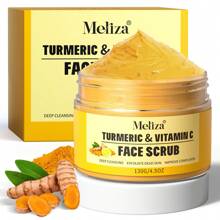 4.59安士薑黃&維他命c面部磨砂面膜洗面奶面霜,活膚去角質清洁黑頭,痘痘和粗大毛孔 - 橘色 - 查看 8
