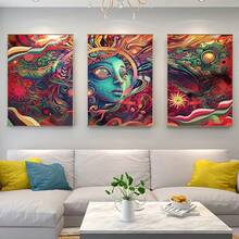 Bộ 3 tấm áp phích vải canvas, tranh canvas nghệ thuật cá nhân hóa, thiết kế đơn giản, trang trí nhà cửa, quà tặng cho bạn bè, dùng cho phòng khách, phòng ngủ, văn phòng, nhà bếp, nhà hàng, tranh treo tường, tranh chống thấm nước, tranh in, tác phẩm nghệ thuật, không có khung - nhiều màu - Xem 6