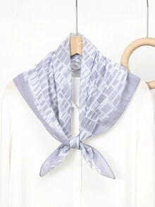 1 Miếng Đơn giản In ấn 70x70cm Hình vuông Khăn quàng cổ , Mùa Xuân Hàng mới đến Của phụ nữ Khăn rằn Khăn quàng cổ , Thắt lưng , Ví Đồ trang trí , Dây buộc tóc , Thời trang Cái cổ Khăn quàng cổ - Bụi tím - Xem 1