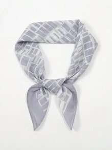 1 Miếng Đơn giản In ấn 70x70cm Hình vuông Khăn quàng cổ , Mùa Xuân Hàng mới đến Của phụ nữ Khăn rằn Khăn quàng cổ , Thắt lưng , Ví Đồ trang trí , Dây buộc tóc , Thời trang Cái cổ Khăn quàng cổ - Bụi tím - Xem 2