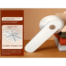 Rechargeable Fabric Shaver - Easily Remove Lint And Pilling From Clothes - White - View 1