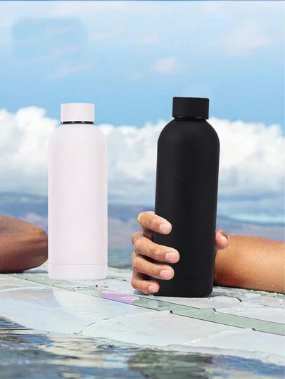 1 件 750 毫升不锈钢保温水瓶，小口径，大容量，磨砂表面，适合户外运动和返校