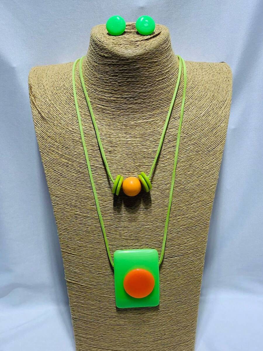 Necklace Sets - 綠色 - 查看 1