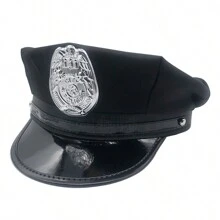 1pc Adult Women's Black Police Hat For Halloween Cosplay, Uniform Role-Play And Costume Party - Multicolor - View 9