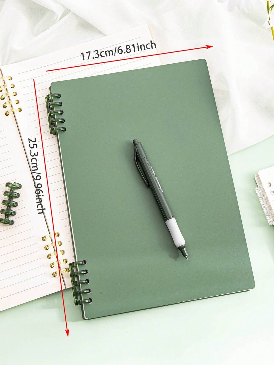 1 Notebook With Transparent B5 LooseLeaf Sheets, Detachable Without