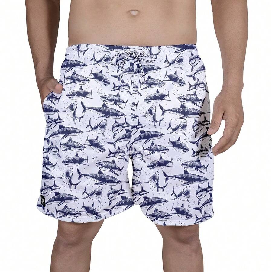 Men Beach Shorts - màu đen - Xem 1