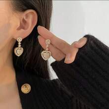 Dangle Earrings - 銀色 - 查看 2
