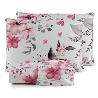 Jogo de Lençol Queen 3 Pçs 400 Fios Estampado