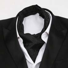 Bufanda larga reversible retro para hombre, bufanda casuales de caballero, bufanda formal de negocios para primavera, otoño e invierno, accesorios de camisa de traje de fiesta casual estilo ascot, excelente regalo boho