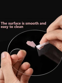 1 pieza Paleta de mezcla de maquillaje de acrílico transparente con espátula para herramientas de mezcla de maquillaje para base, sombra de ojos, pestañas, lápices labiales, arte de uñas (el producto solo incluye la paleta)