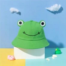 1pc Cute Frog Bucket Hat Comical Hat, Suitable For Adults And Children, Fashionable And Versatile - A - View 7