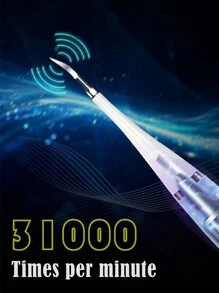 Ultrasonic Tooth Cleaner, Battery-Powered(Excluding Battery) - Black - View 7