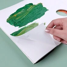 30 張 100 克一次性免洗調色盤紙,適用於水彩、水粉、油畫、壓克力顏料混合托盤、藝術繪畫工具 - 白色 - 查看 5