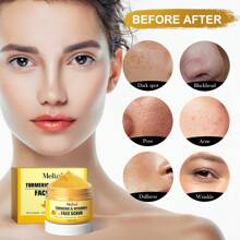 4.59安士薑黃&維他命c面部磨砂面膜洗面奶面霜,活膚去角質清洁黑頭,痘痘和粗大毛孔 - 橘色 - 查看 5