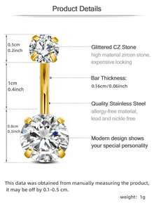 CIZME 10PCS Belly Button Piercing Kit Belly Piercing Kit Navel Piercing Kit Bellybuttons Piercing Kit Piercing Kit Belly Button Belly Percinging Kit Belly Button Ring Belly Ring Navel Rings - Multicolor - View 4