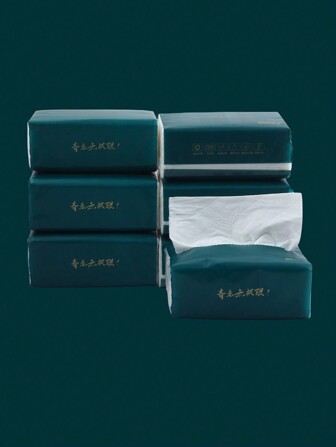 6packs Letter Graphic Tissue,Kitchen,Bathroom,Home,Household Supplies