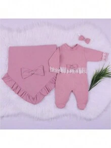 Baby Girls Sets - Màu hồng gỉ - Xem 1