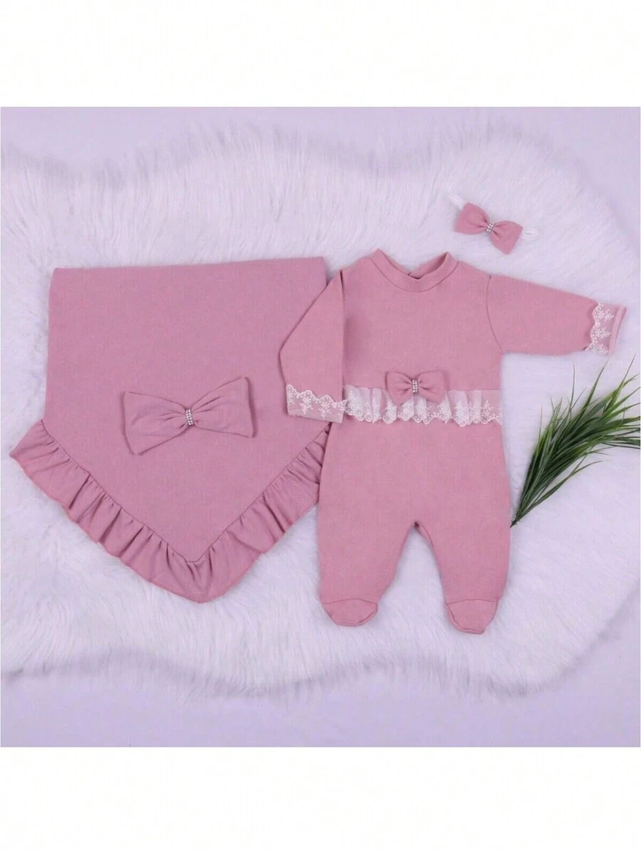 Baby Girls Sets - Màu hồng gỉ - Xem 1