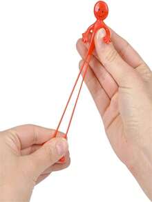 10入組柔軟彎曲tpr橡膠小人,教室禮物玩具,紓壓玩具,有趣的顏色,隨機顏色,生日派對禮物 - 彩色 - 查看 5