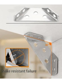 20 件/包通用不銹鋼家具角落連接件適用於架子、櫃子、桌子、椅子、l 型支架支撐固定緊固件 - 銀色 - 查看 3