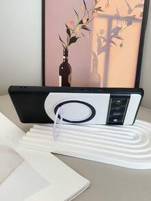 1 Miếng Vải Mẫu TPU + chất liệu da PU Chống rơi Vỏ bảo vệ Với Mạ điện CD Kết cấu Hút từ tính Dấu ngoặc , Thích hợp Đối với Điểm ảnh Điện thoại - Nhiều màu - Xem 6