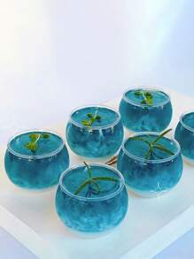 10入組小型圓頂甜點杯,適用於冰淇淋、慕斯、布丁,球形透明塑料杯可用於烘焙包裝 - 無色 - 查看 5