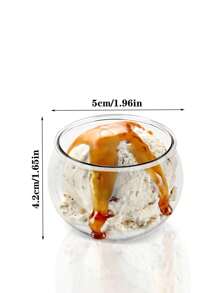 10入組小型圓頂甜點杯,適用於冰淇淋、慕斯、布丁,球形透明塑料杯可用於烘焙包裝 - 無色 - 查看 7