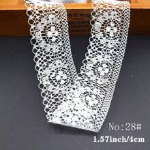 1 Rouleau/10 Mètres 1.57 Pouces/4cm Garniture En Dentelle Blanche Ruban En Tissu Pour L'artisanat Écusson En Dentelle Diy Fait À La Main Accessoires De La Maison