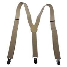 1pc Classic Solid Color 2.5cm Wide Y-Back Suspender Strap With Anti-Slip Adjustable Elastic Band & 3 Clips, For Men & Women's Wedding, Festivals, Cosplay, Street Dancing, Stage Performance, Parties, Halloween, Christmas, Magic Show, Graduation