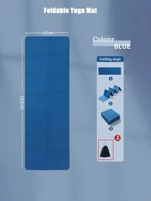 Foldable Yoga Mat Lightweight, And Easy To Store For Travel - Anti-Slip Folding Exercise Mat For Yoga, Pilates, Home Workouts, And Floor Exercises - Blue - View 8
