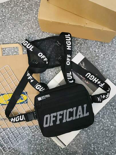 男士多功能牛津腰包 - 可锁、可洗，非常适合旅行、户外运动和时尚腰包斜挎包单肩包腰带度假度假健身自行车用品学校夏季办公用品随身携带个性化挎包皮包假日必需品运动生活夏季包春假包腰包腰包学校用品跑步背心侧包