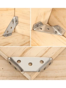 20 件/包通用不銹鋼家具角落連接件適用於架子、櫃子、桌子、椅子、l 型支架支撐固定緊固件 - 銀色 - 查看 6