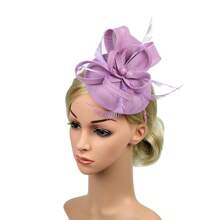 Chapeau fascinateur élégant de célébrité avec serre-tête et pince à cheveux, coiffure de mariage et de derby pour femmes 1 pièce Chapeau de cowboy Chapeau de cowgirl Halloween
