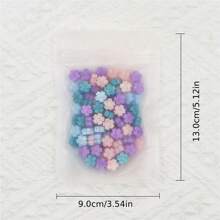 100 颗/袋樱花形封蜡珠，适用于蜡封印章，非常适合装饰卡片信封、婚礼请柬、礼品包装、返校、学校用品 - 荷粉色 - 查看 2