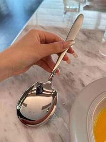 Stainless Steel Soup Ladle, Thickened Tablespoon For Buffet, Western Tableware,Kitchen,Christmas Gift
